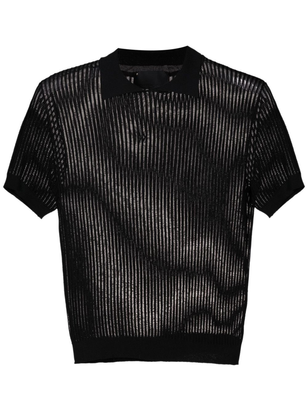 Andrea Bogosian Dela I Ribbed Polo Shirt In Black