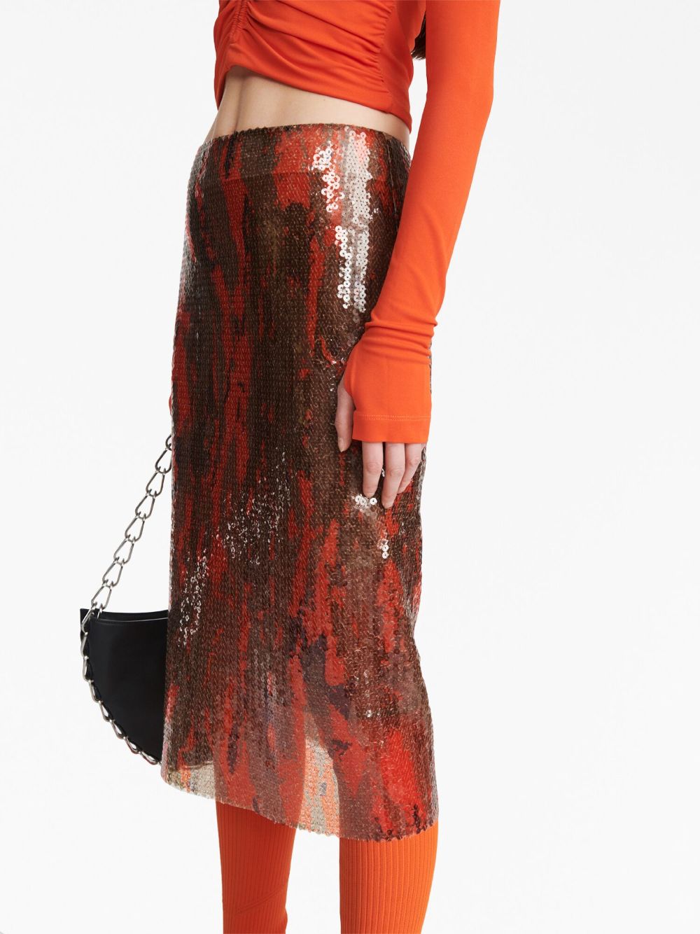 Dion Lee Vertical Horizon Sequin Skirt Farfetch 7474