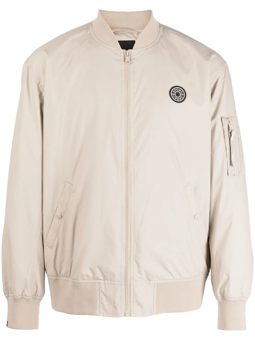 

SPORT b. by agnès b. logo patch lightweight jacket - Brown