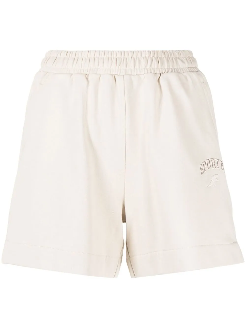 

SPORT b. by agnès b. embroidered-logo detail shorts - Neutrals