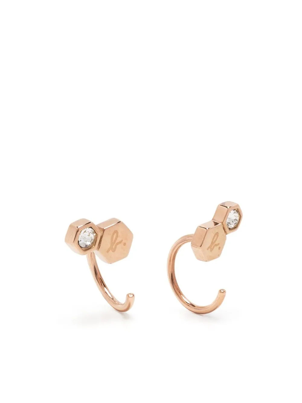 

agnès b. geometric-shaped stud earrings - Dorado