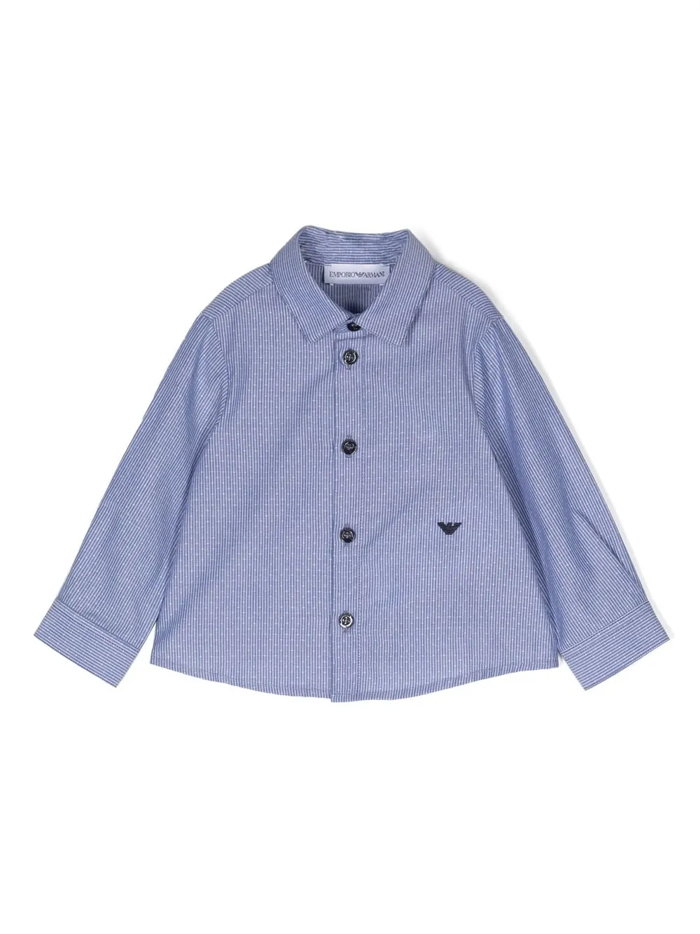 

Emporio Armani Kids embroidered-logo long sleeve shirt - Blue