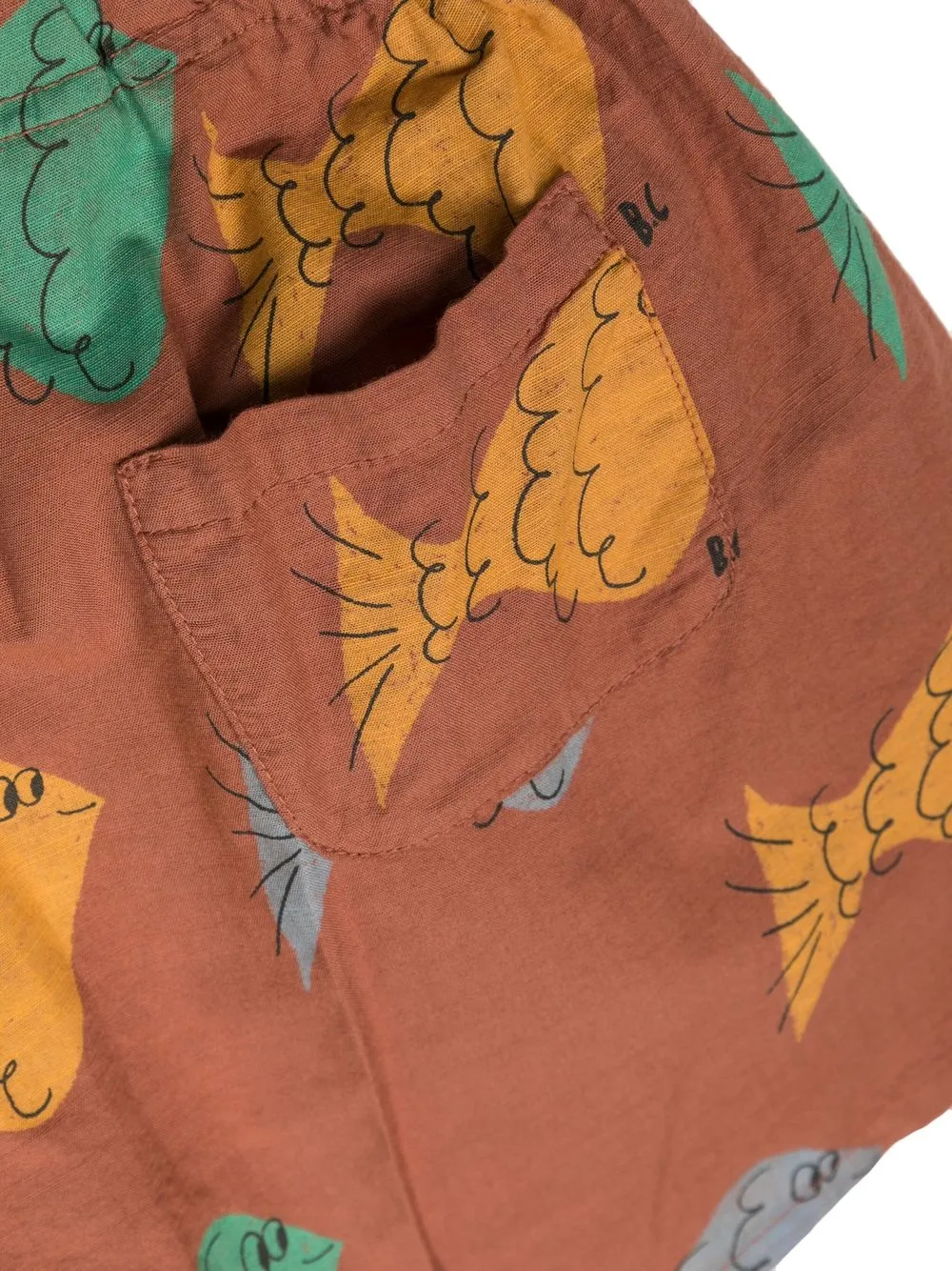 Shop Bobo Choses All-over Print Organic-cotton Shorts In Brown
