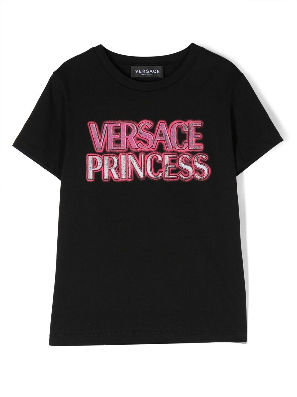 

Versace Kids logo print princess T-shirt - Black