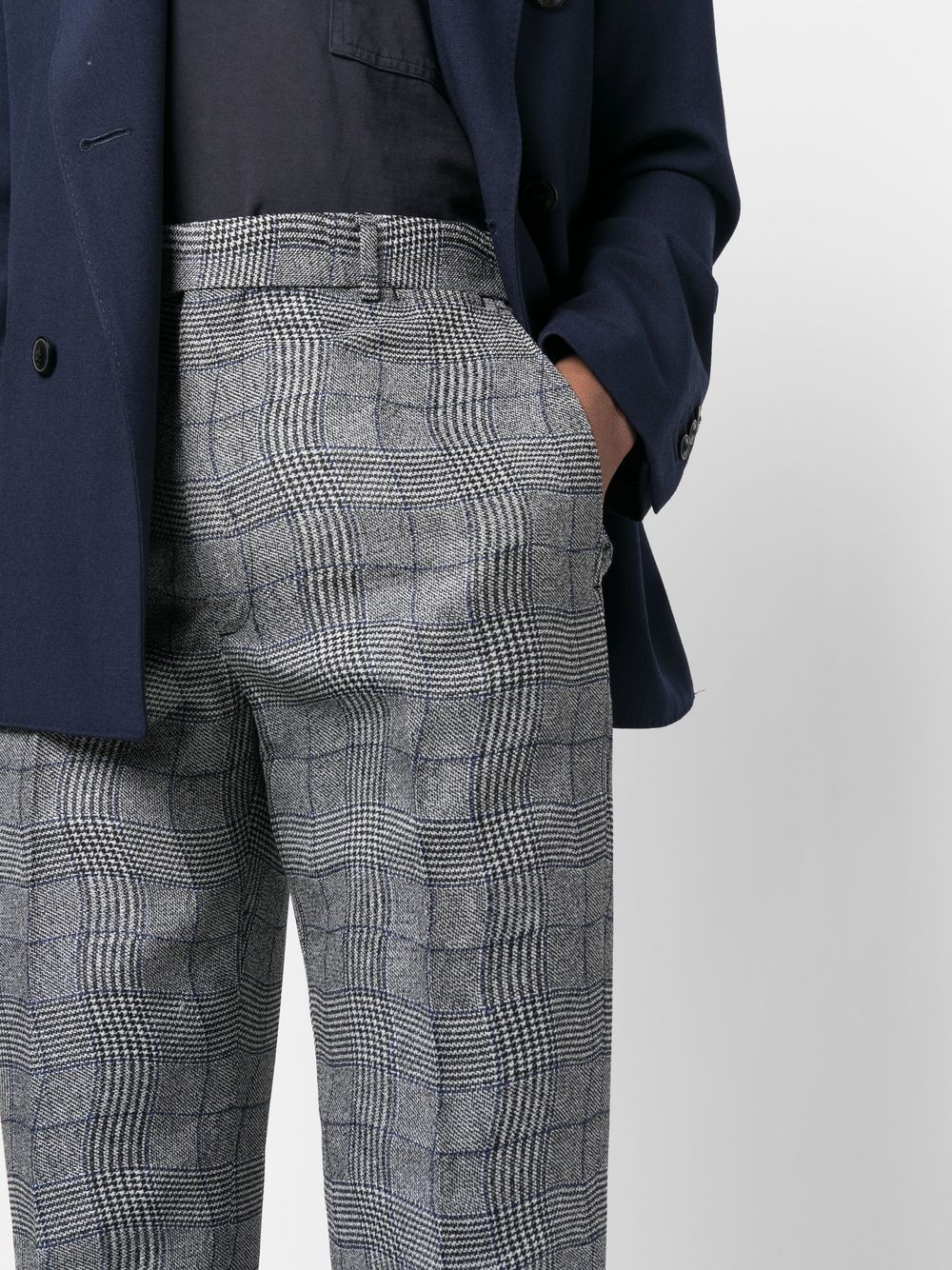 Kenzo wavy checkered pattern trousers Men