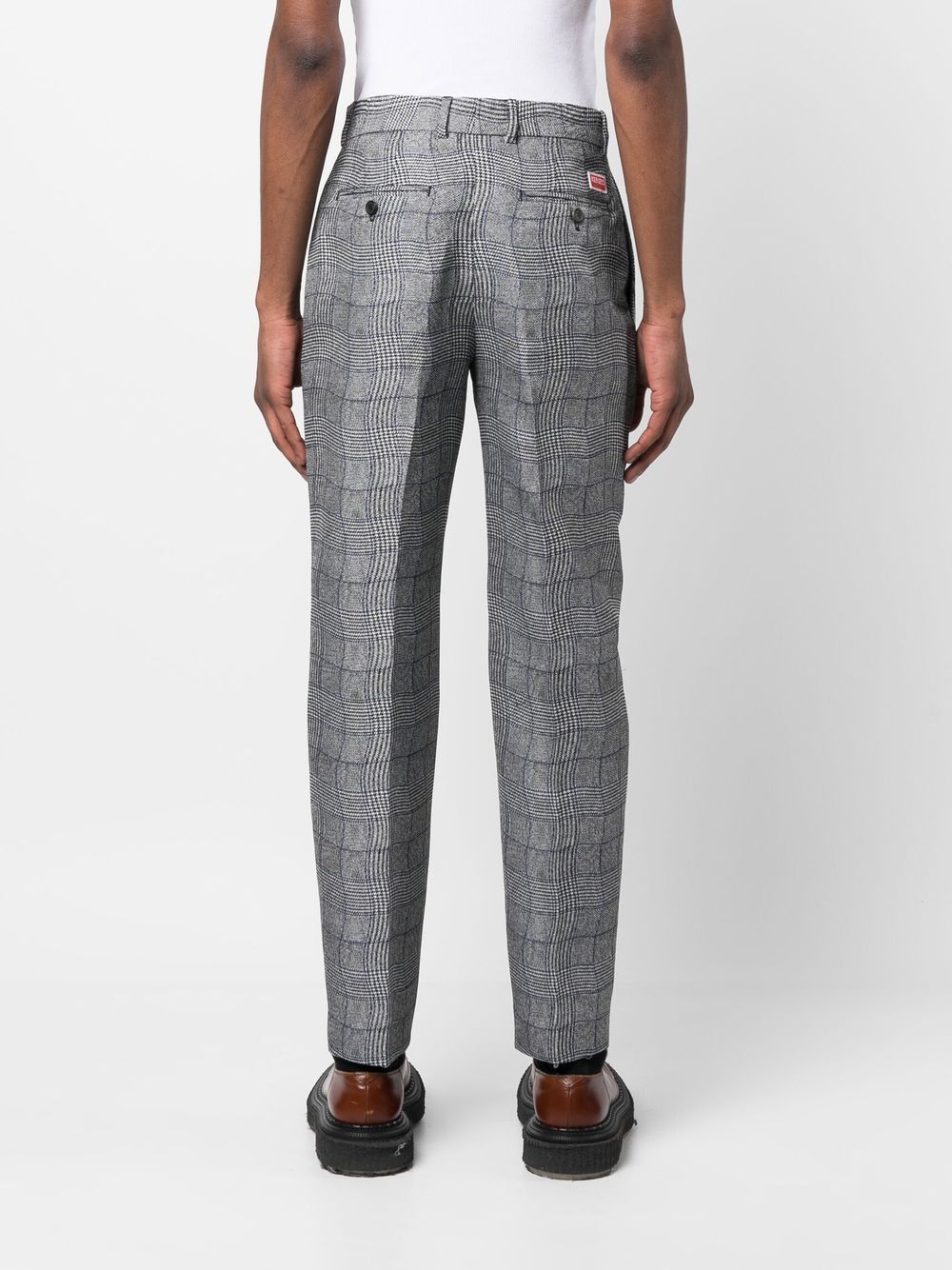 Kenzo wavy checkered pattern trousers Men