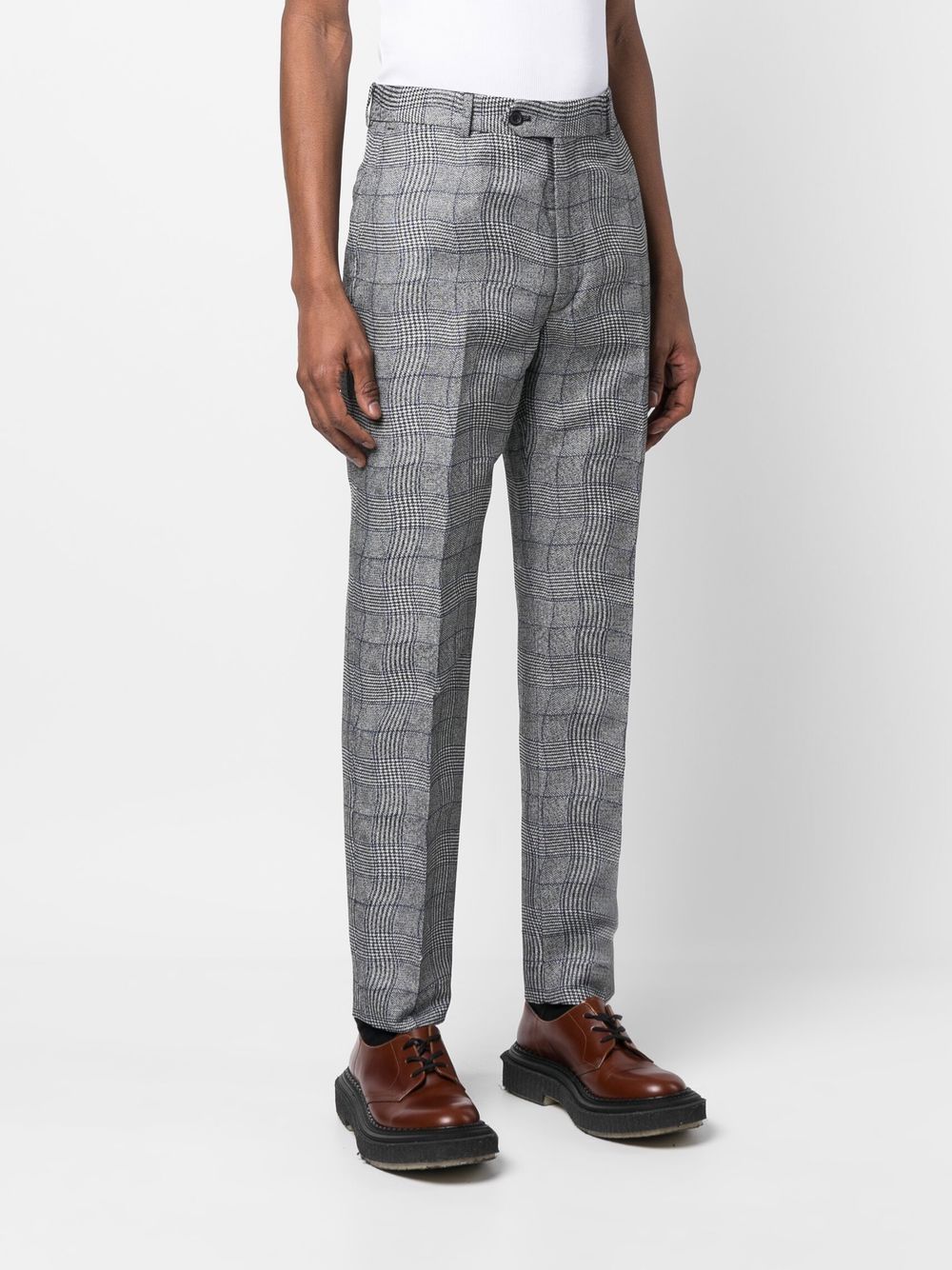 Kenzo wavy checkered pattern trousers Men