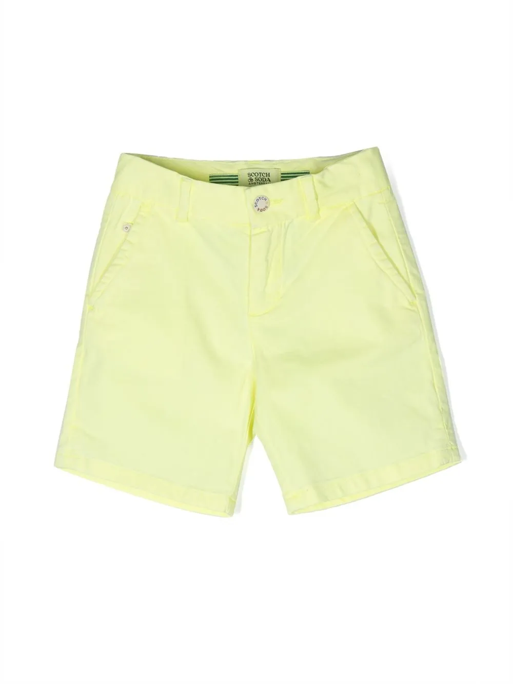 

Scotch & Soda logo-patch organic cotton shorts - Green