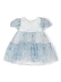 Monnalisa Little Princess tiered tulle dress - Blue