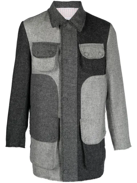 Thom Browne abrigo con diseño color block 