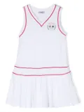 Chiara Ferragni Kids Tennis club piqué dress - White