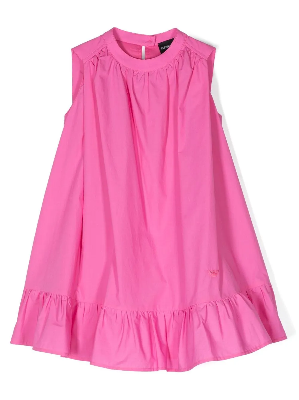 

Emporio Armani Kids embroidered-logo sleeveless dress - Pink