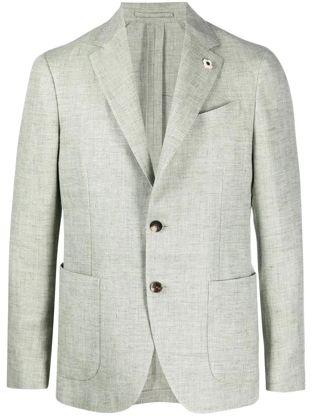 

Lardini single-breasted linen-wool blazer - Green