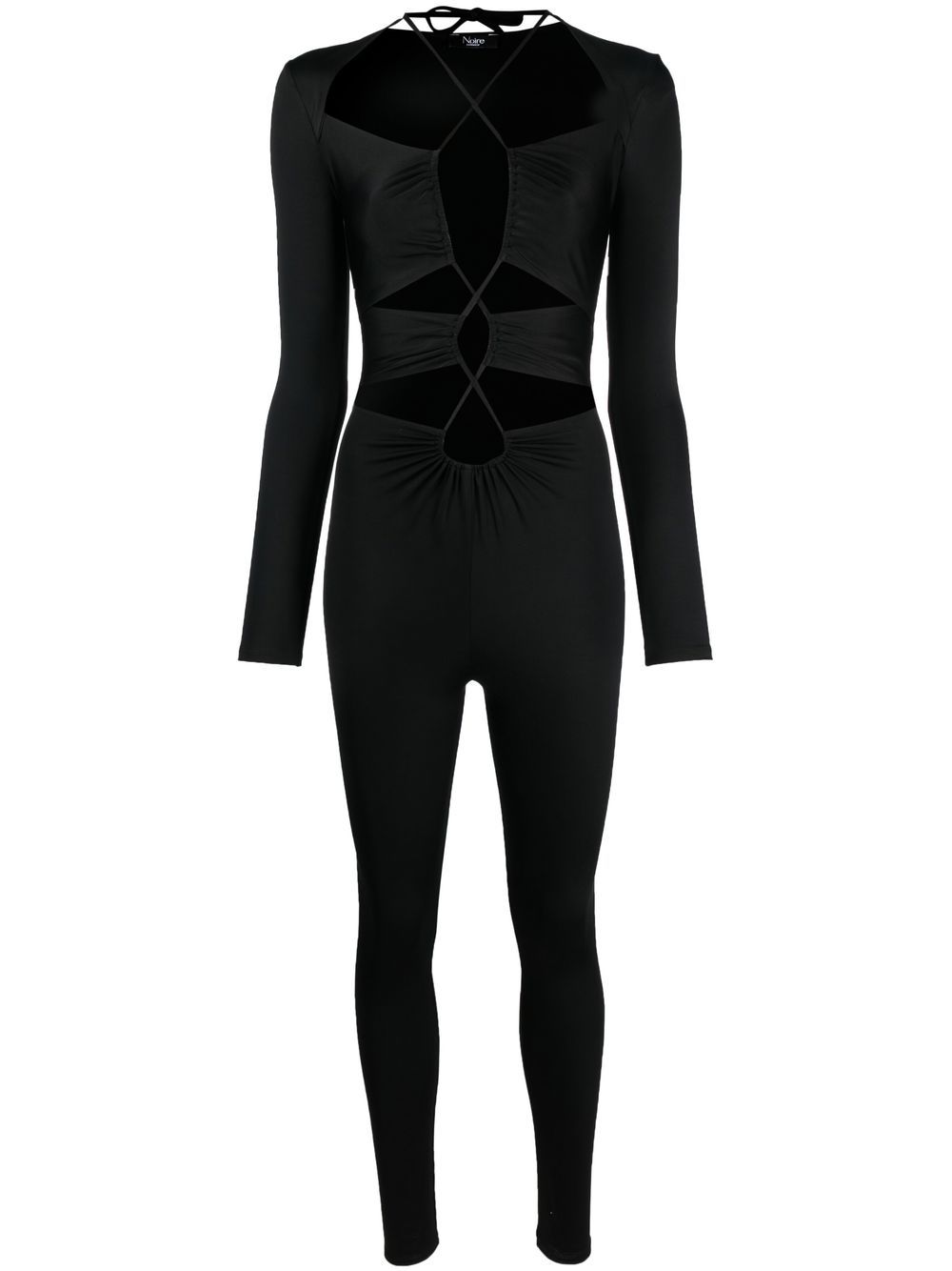 Noire Swimwear Cut-out Detailing Jumpsuit In Black