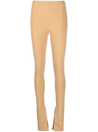 Loulou long leg side slit Leggings Farfetch