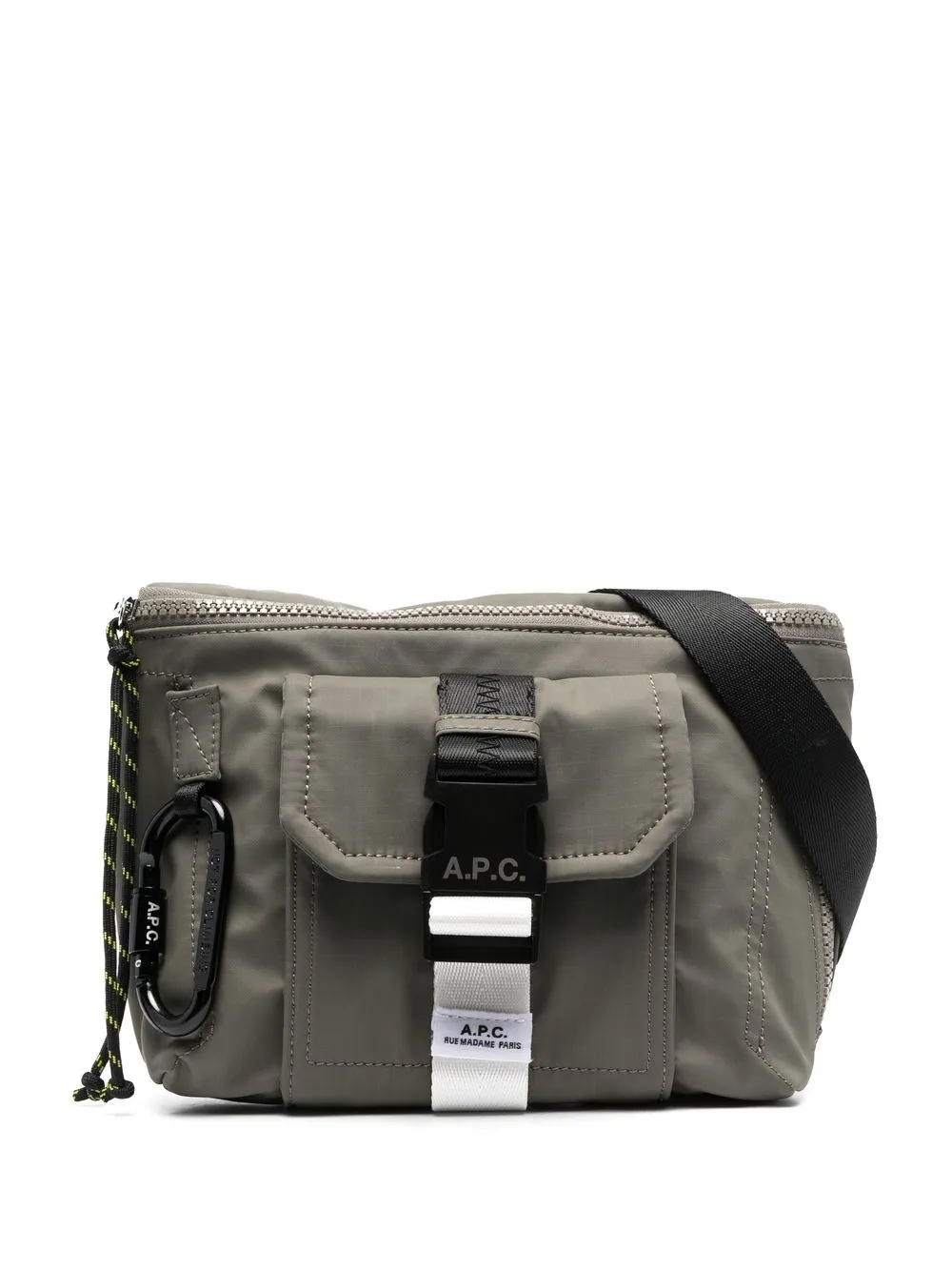 

A.P.C. logo-patch belt bag - Green