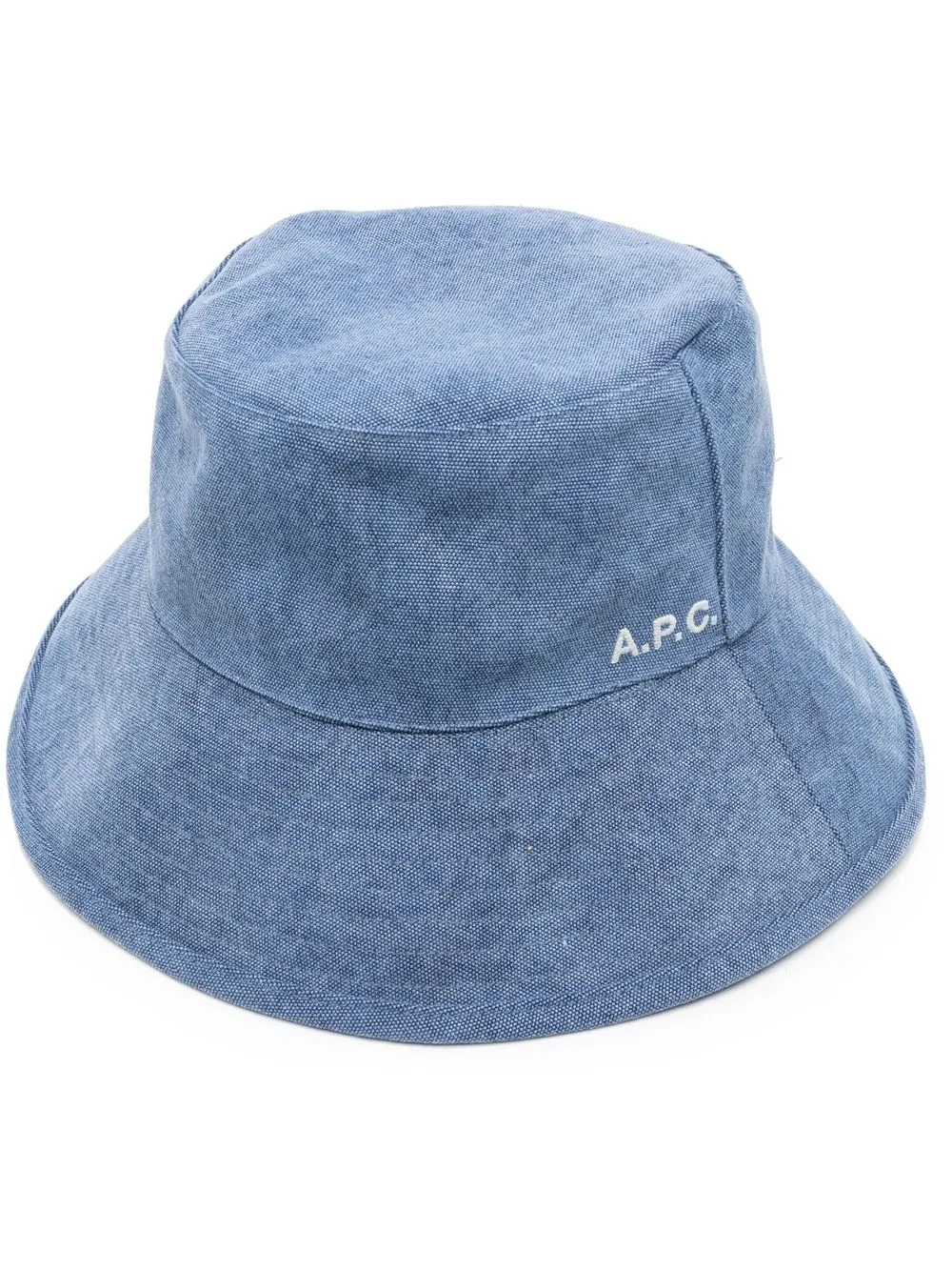 

A.P.C. embroidered-logo bucket hat - Blue