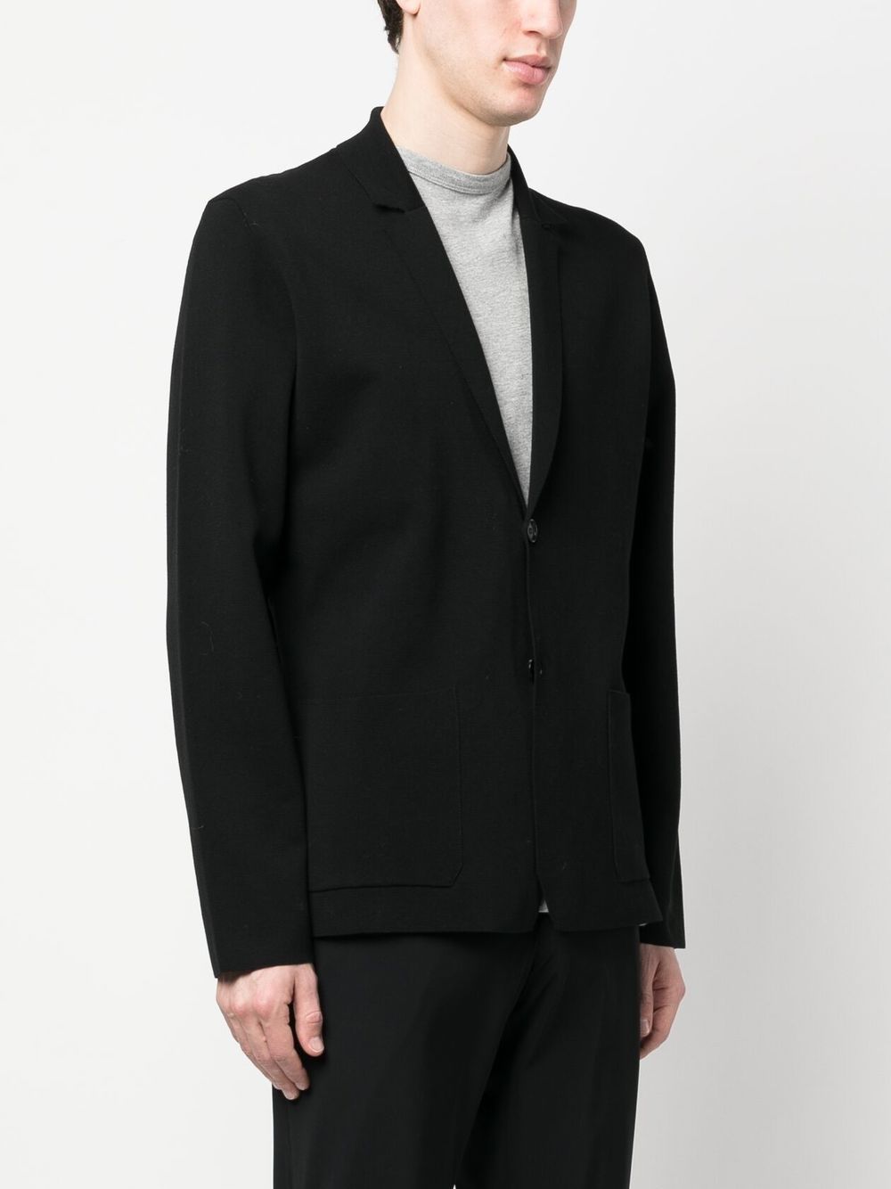 Shop Roberto Collina Single-breasted Cotton Blazer In Black