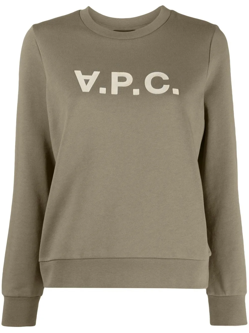 

A.P.C. logo-print crew neck sweatshirt - Green