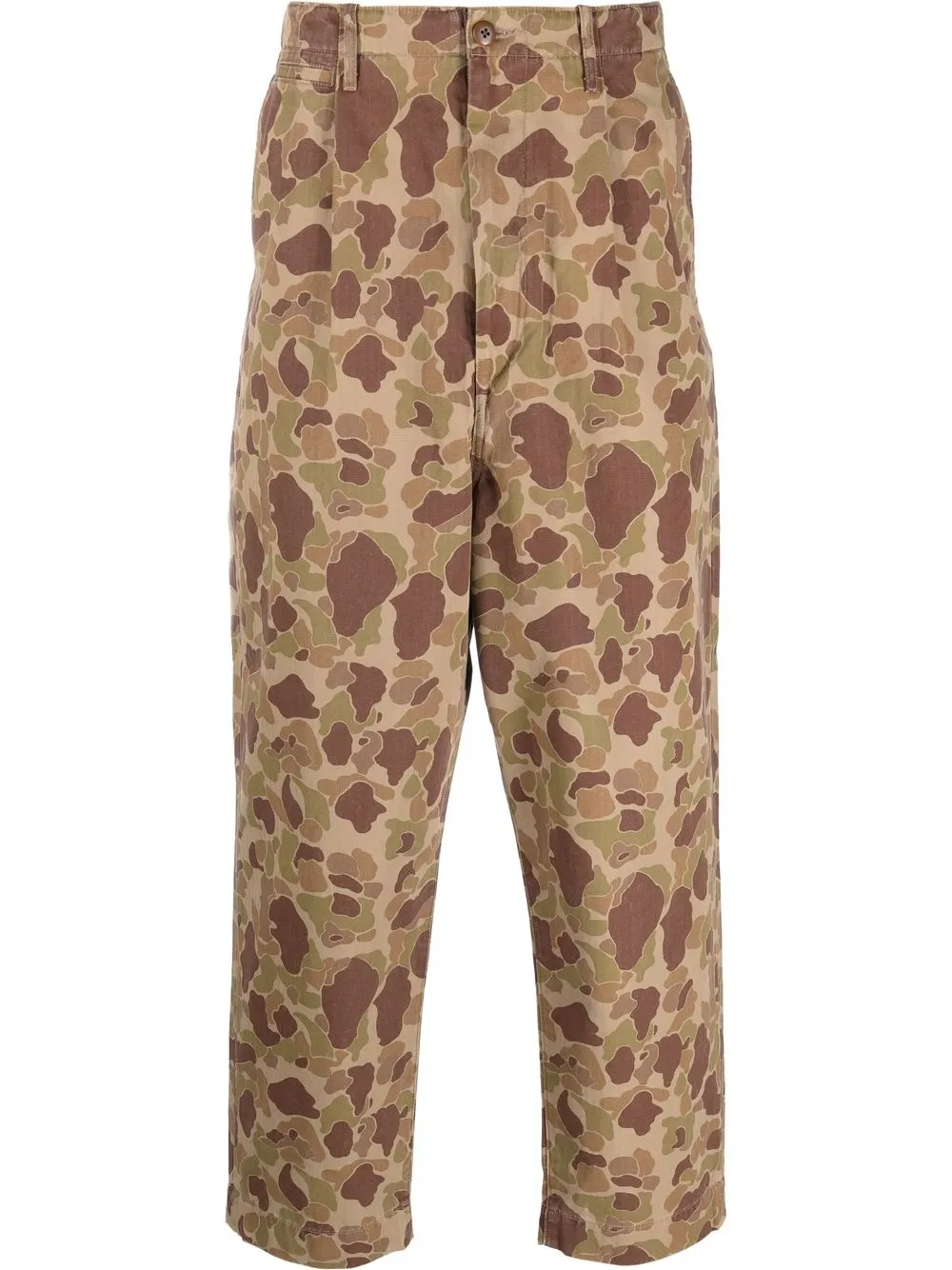 

Kapital all-over print cotton trousers - Neutrals