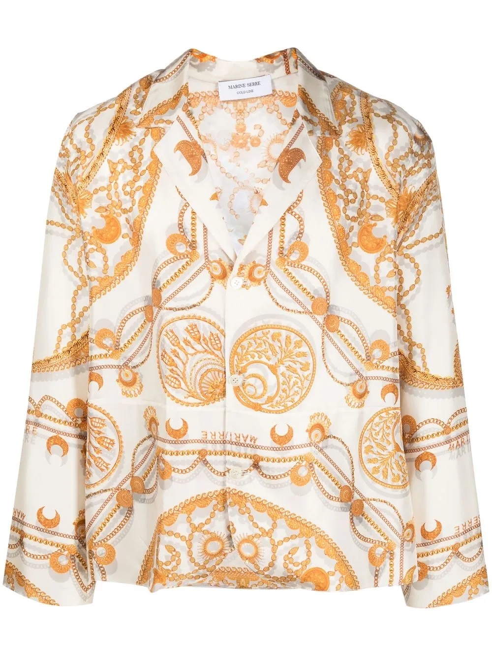 

Marine Serre Ornament Jewelry silk shirt - Neutrals