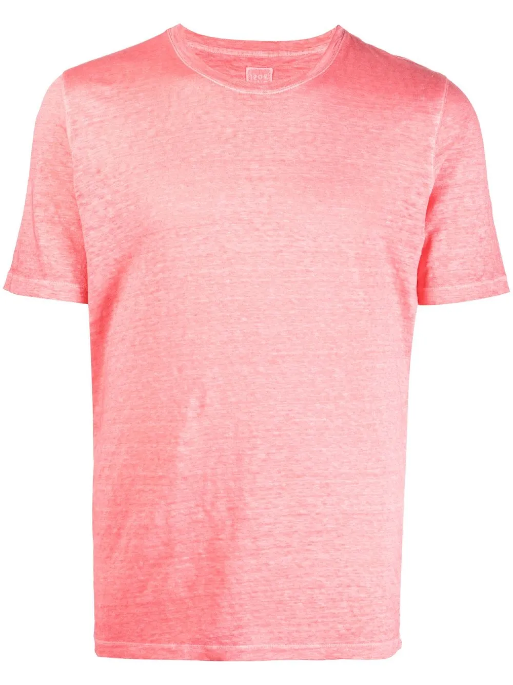 120% Lino playera manga corta con efecto melange - Rosado