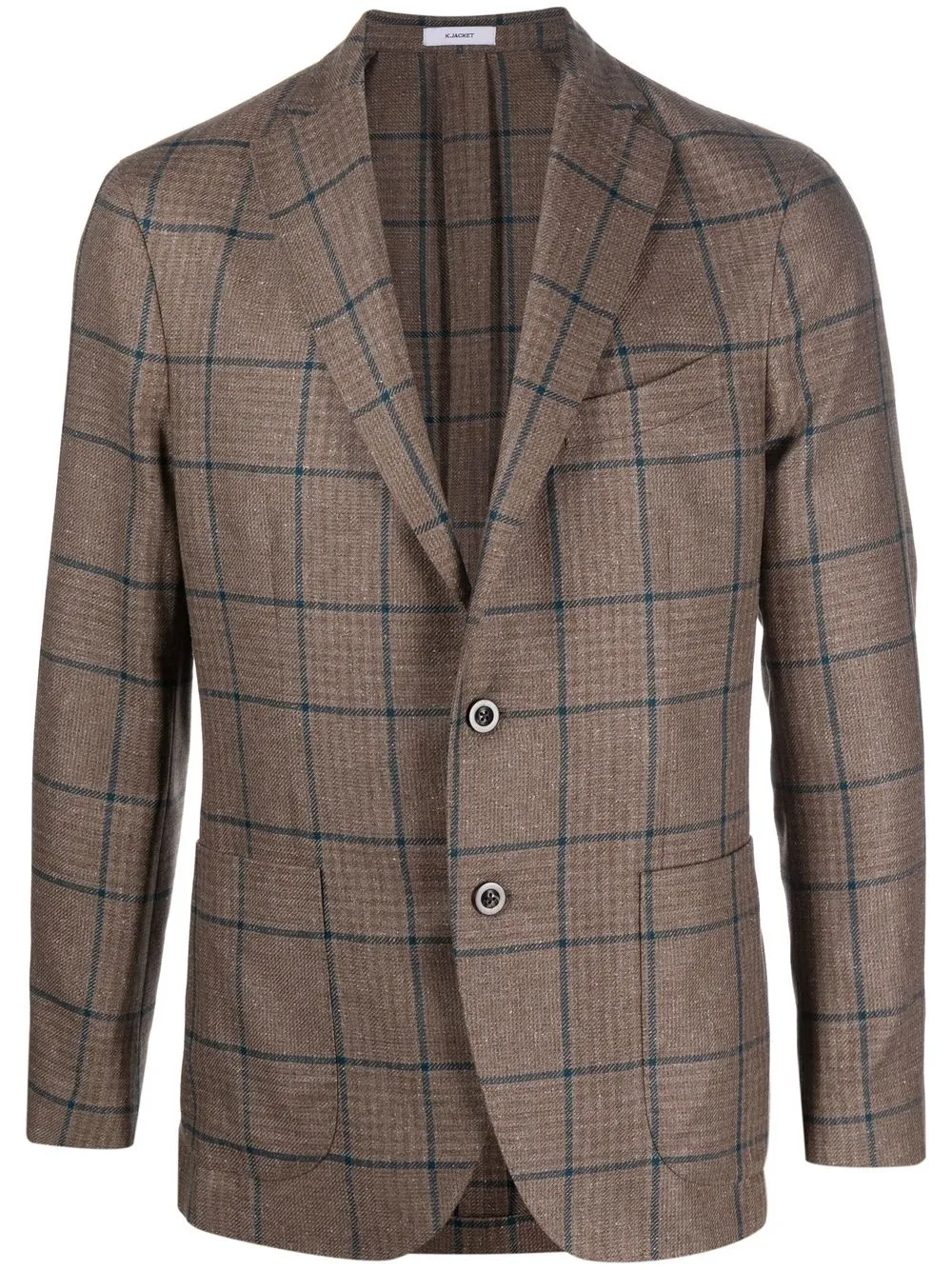 

Boglioli checked single-breasted blazer - Brown