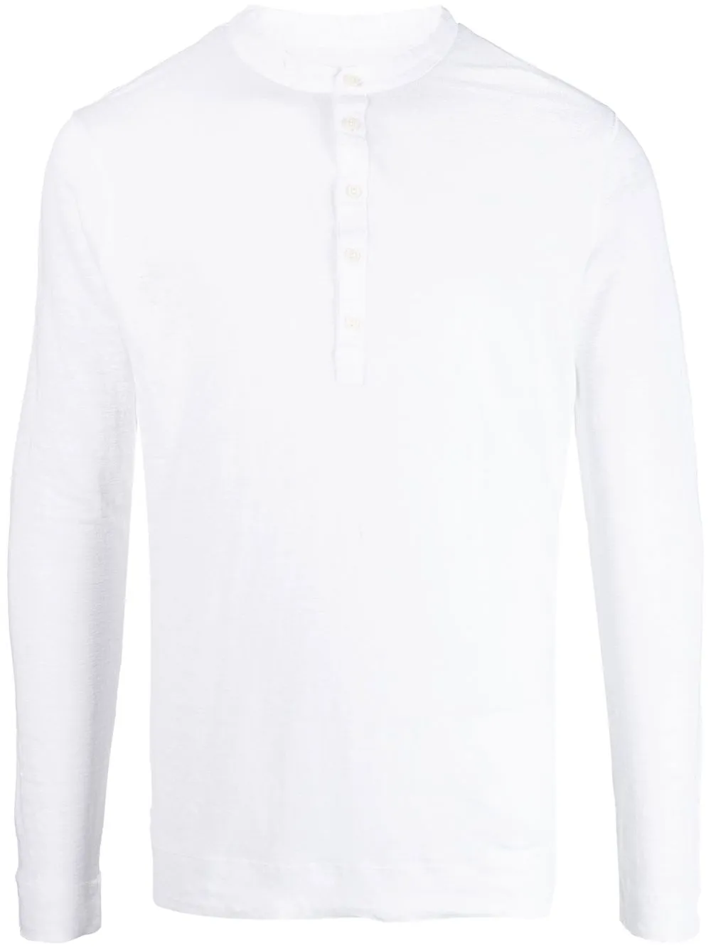 

120% Lino button-placket sweatshirt - White