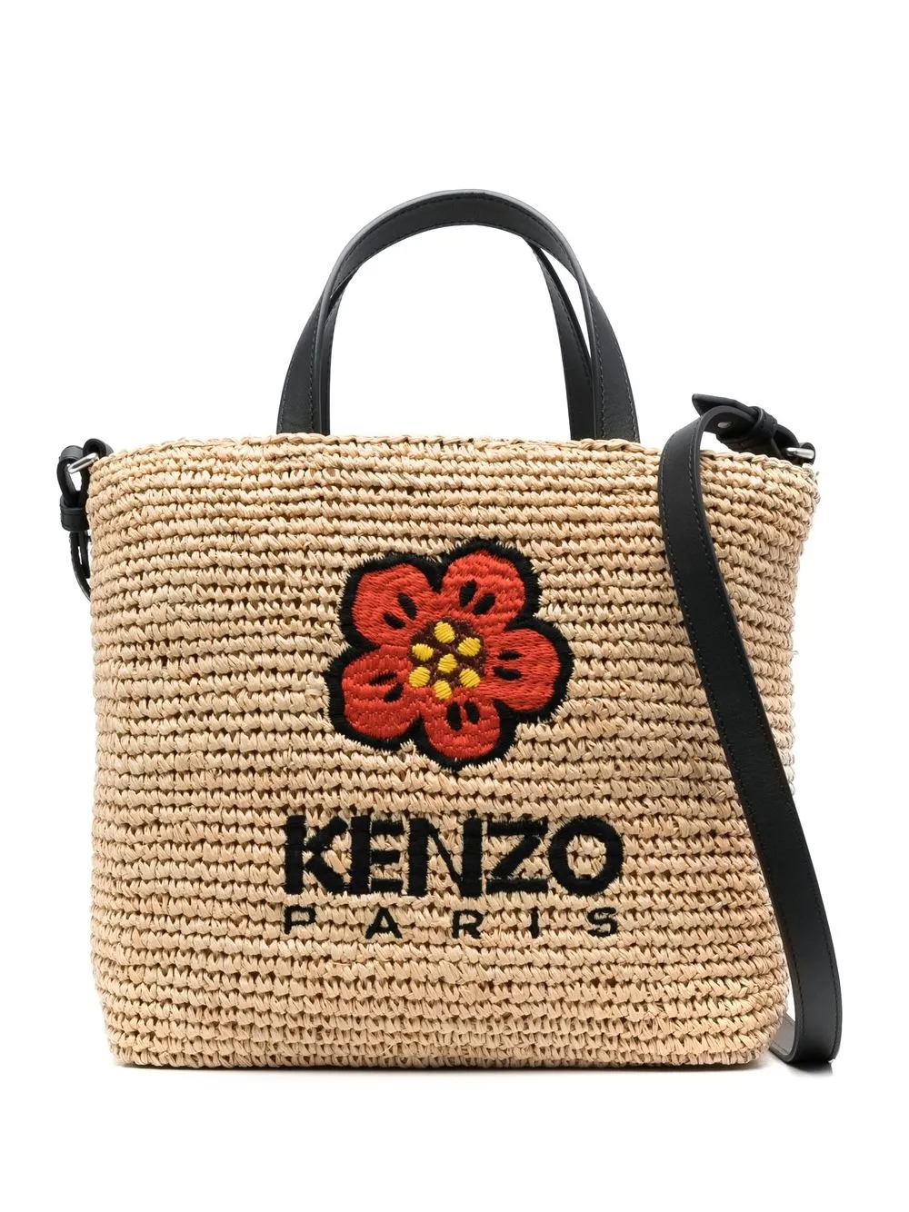 

Kenzo woven-raffia tote bag - Neutrals