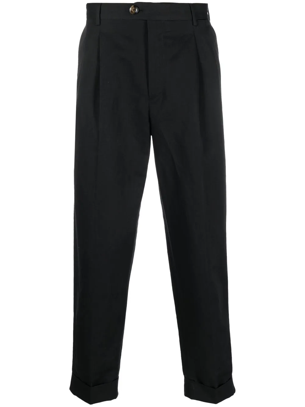 

PT Torino pleat-detail straight-leg trousers - Black