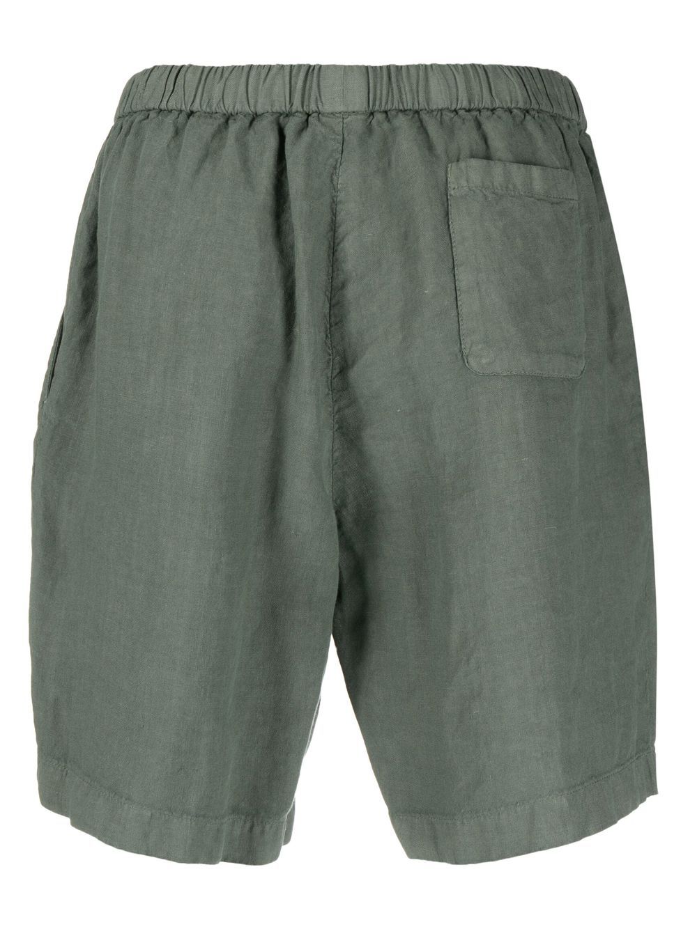 Shop Boglioli Elasticated Straight-leg Shorts In 绿色