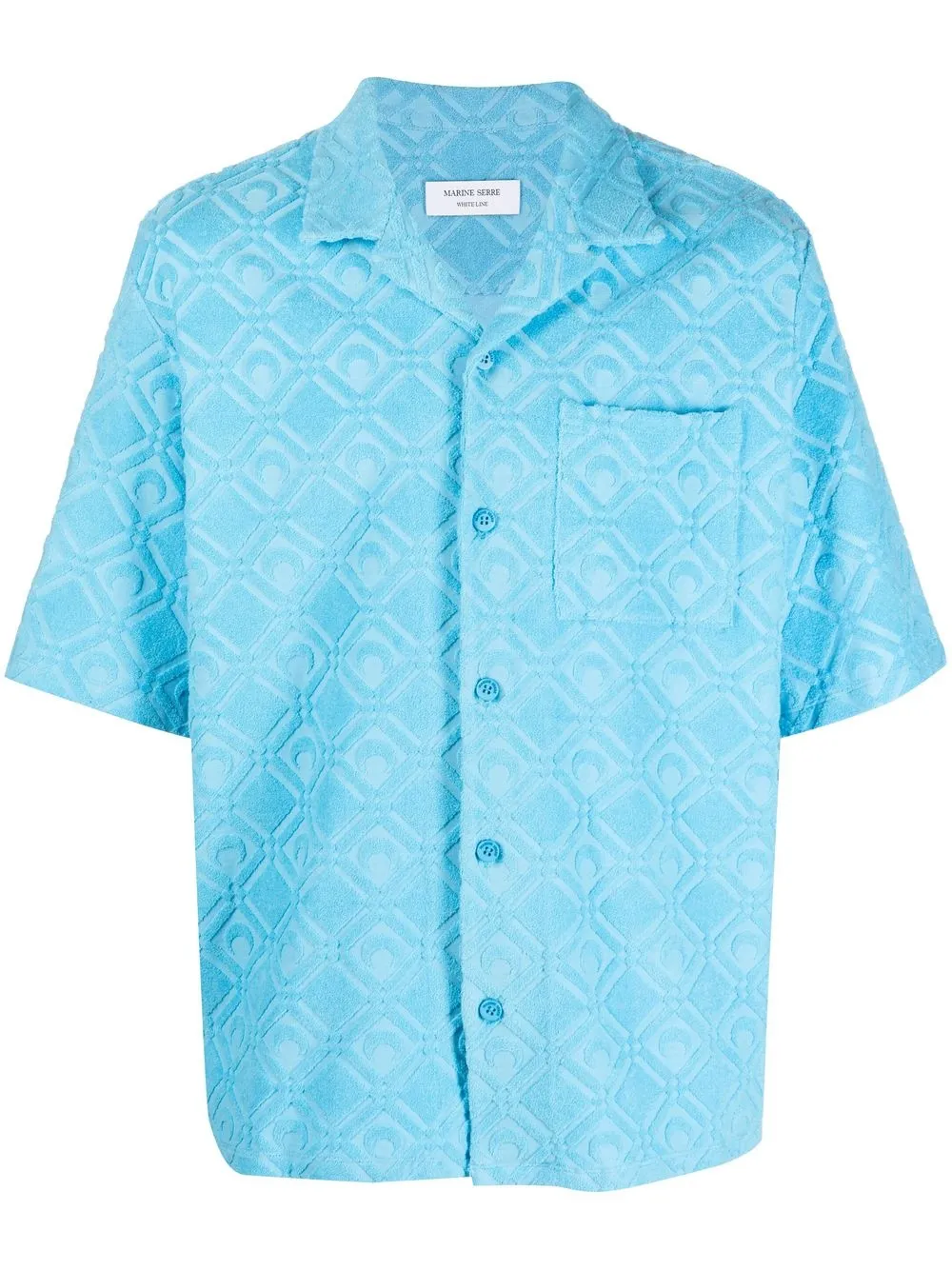 

Marine Serre Moon sponge jacquard shirt - Blue