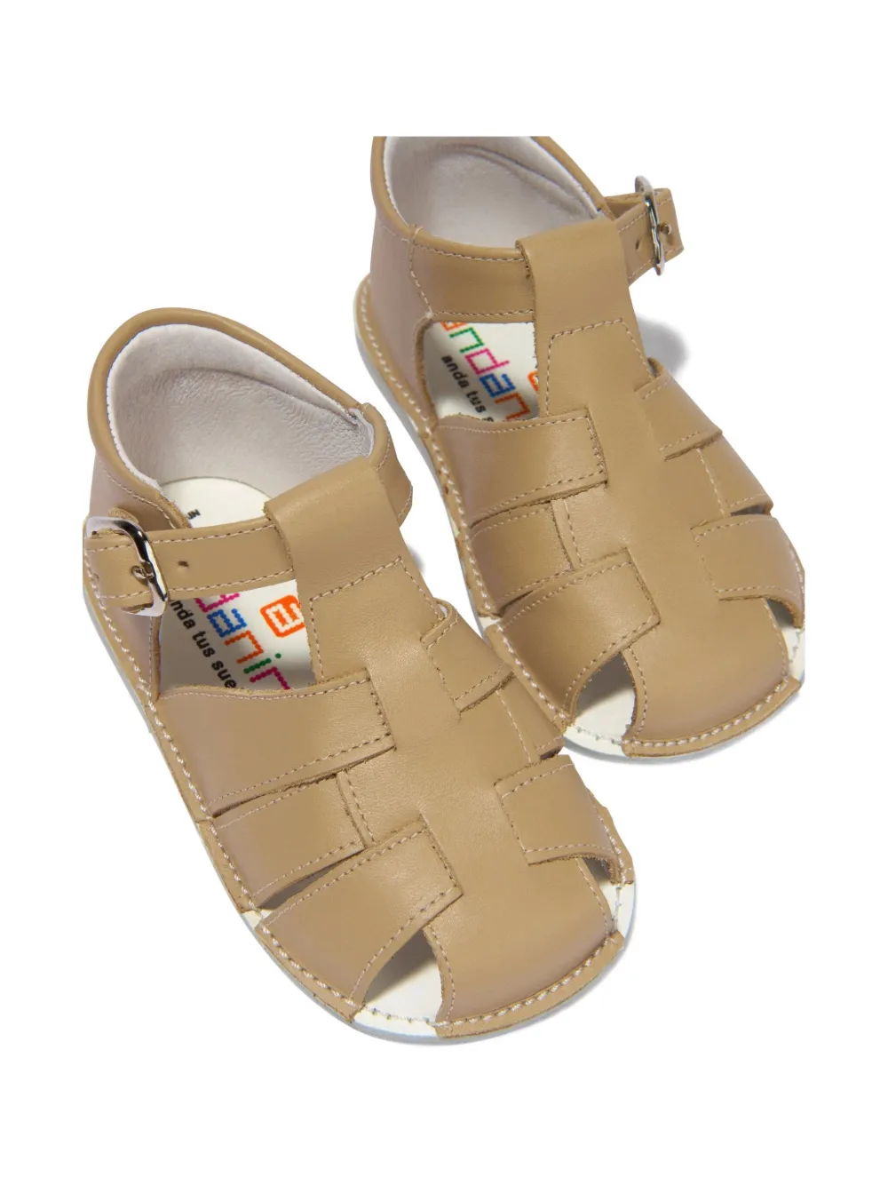 Andanines Baby Buckle Strap Sandals In Brown