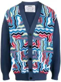 Missoni graphic print knitted cardigan - Blue
