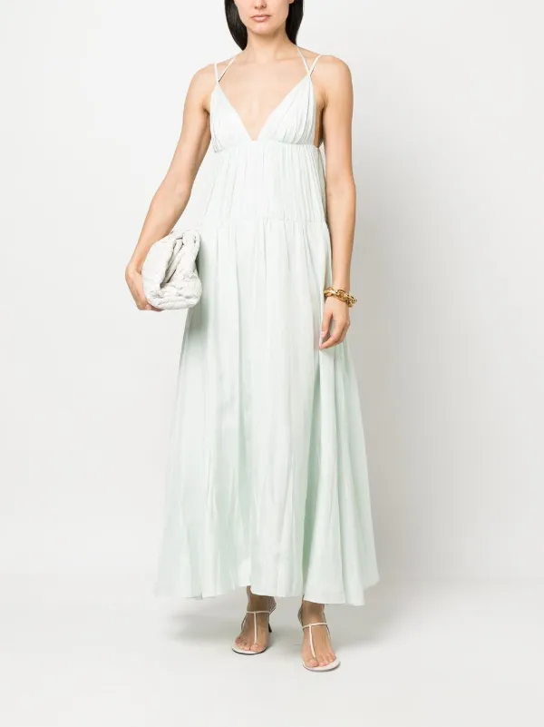 Joseph V-neck spaghetti-strap Dress - Green