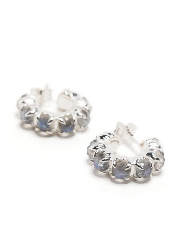 Stolen Girlfriends Club | HALO CLUSTER EARRING ONYX & GOLD