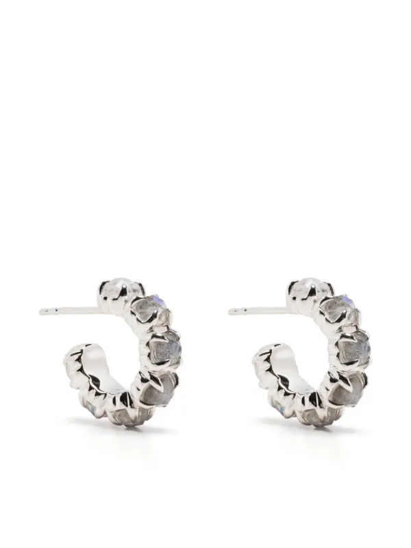 Stolen Girlfriends Club | HALO CLUSTER EARRING ONYX & GOLD
