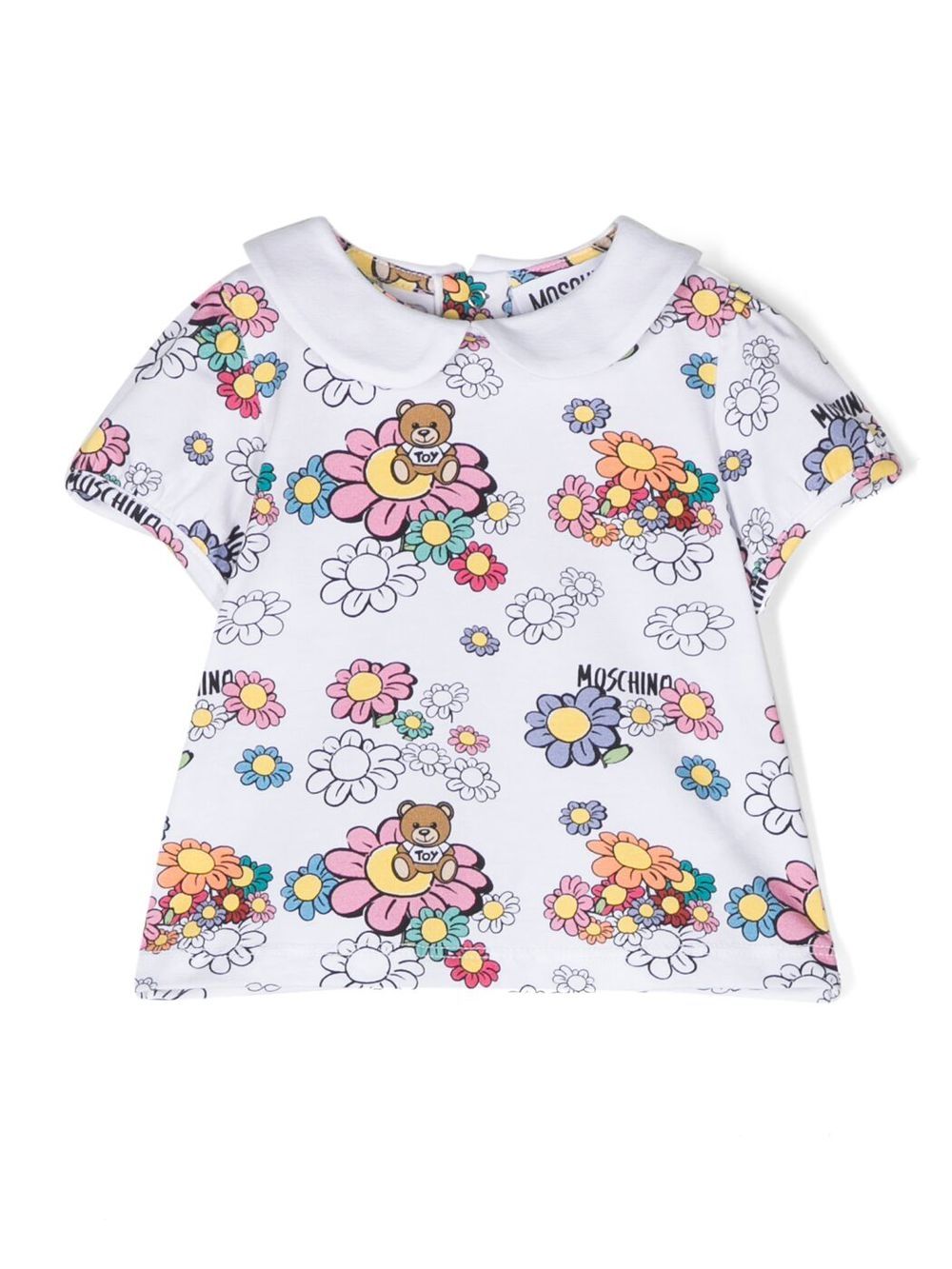 

Moschino Kids playera con motivo Toy Bear - Blanco