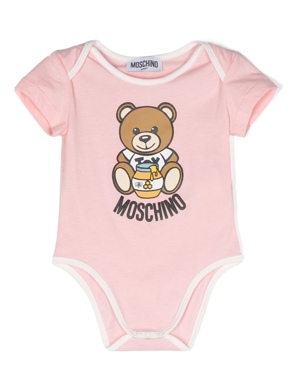 Moschino Kids Twee rompers met teddybeerprint - Roze