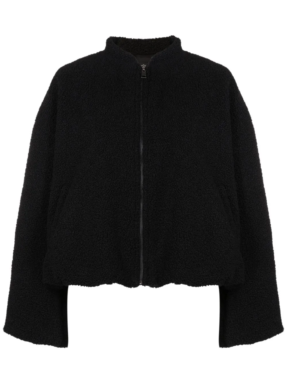 Andrea Bogosian Diana Wide-sleeved Bomber Jacket In Black