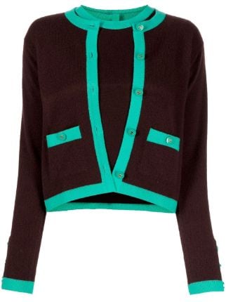 CHANEL Pre-Owned 1995 Knitted Cashmere Cardigan And Top Set - Farfetch