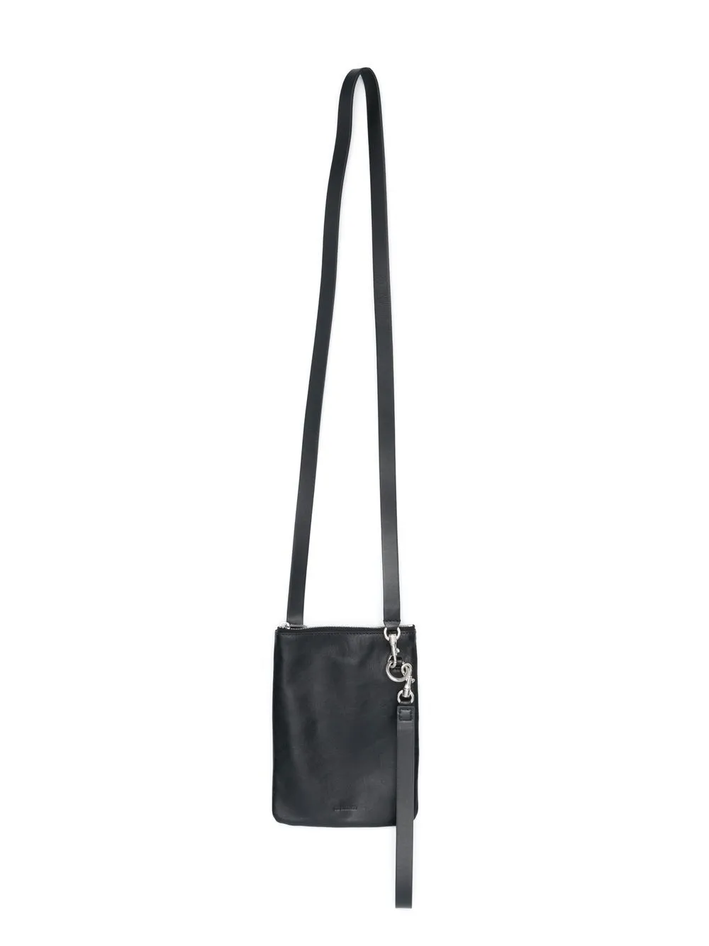 Jil Sander Leather Crossbody Bag In Black ModeSens