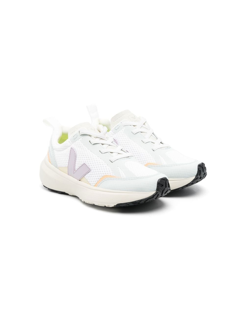 Veja Kids' Logo-patch Trainers In White