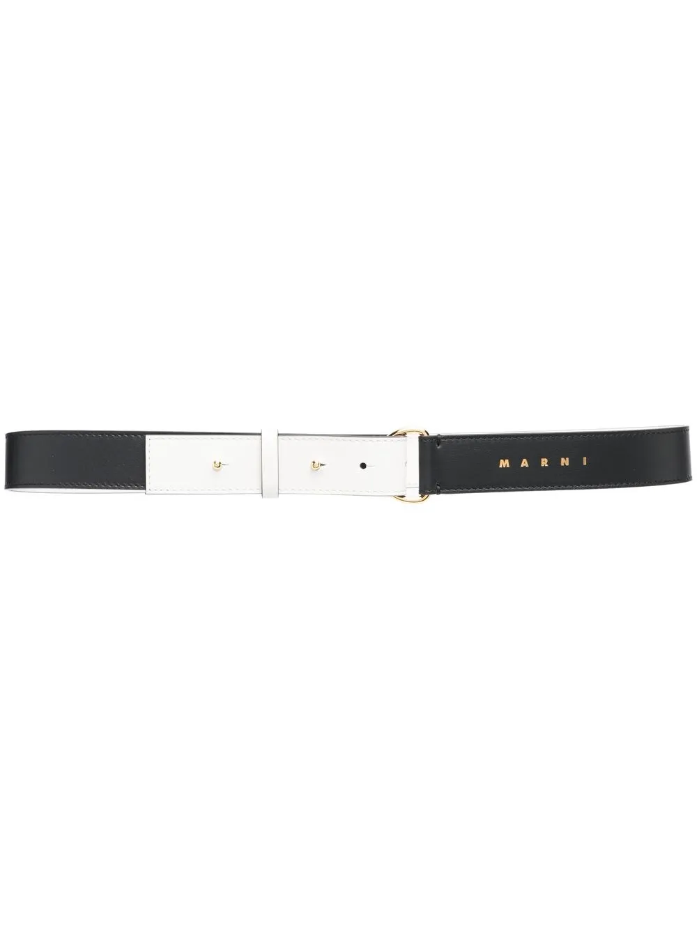 

Marni two-tone leather belt - Black