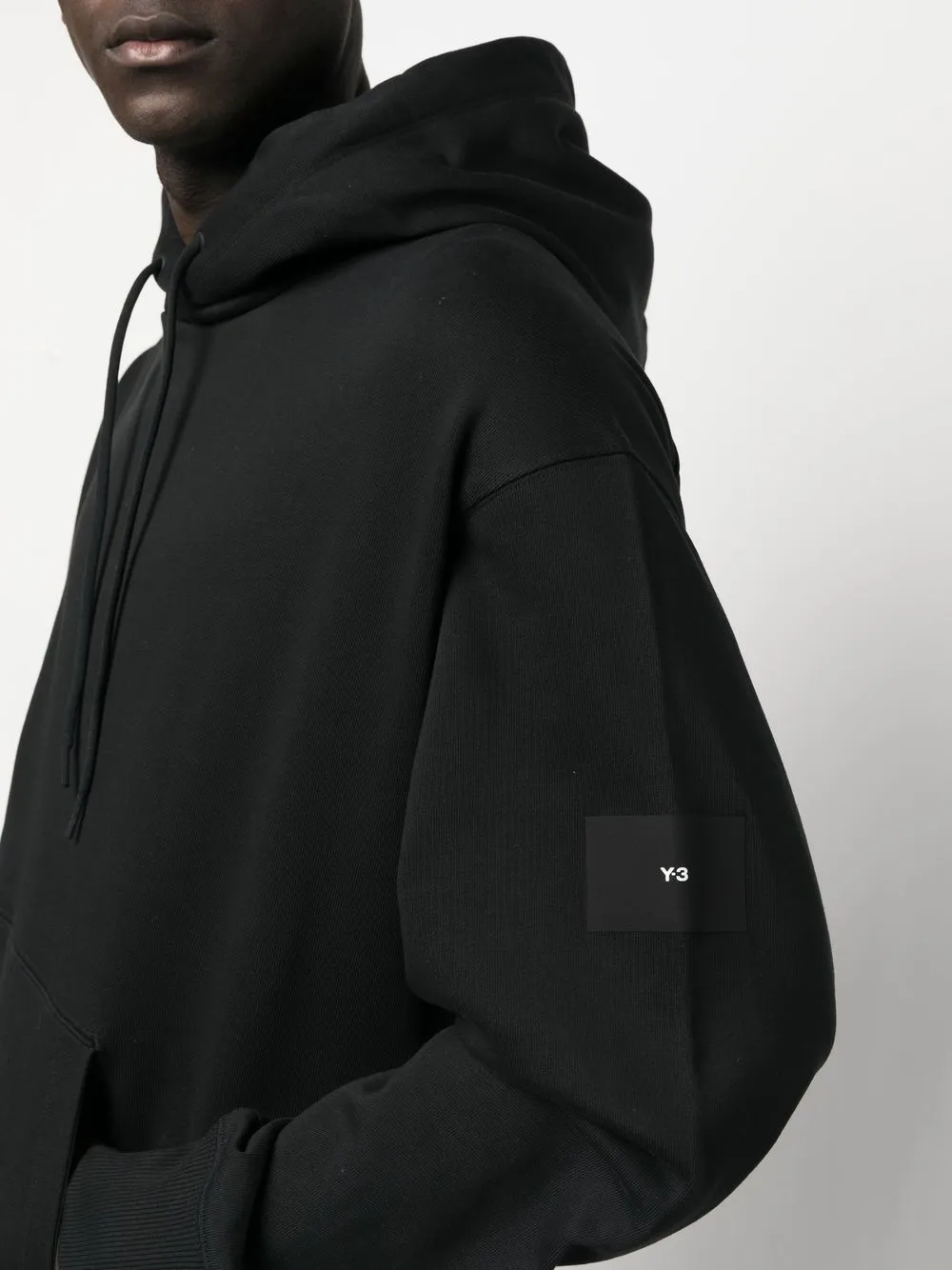 Y-3 drop-shoulder Drawstring Hoodie | Black | FARFETCH