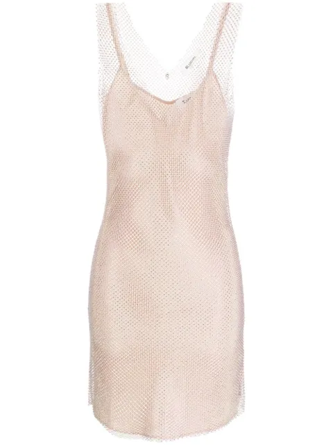 Blugirl vestido corto con ribete de malla 