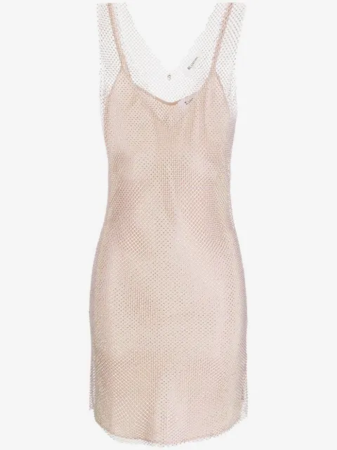 Blugirl vestido corto con ribete de malla 
