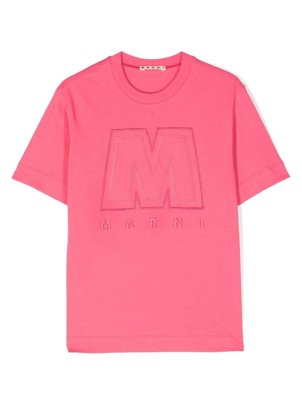 

Marni Kids logo-patch T-shirt - Pink