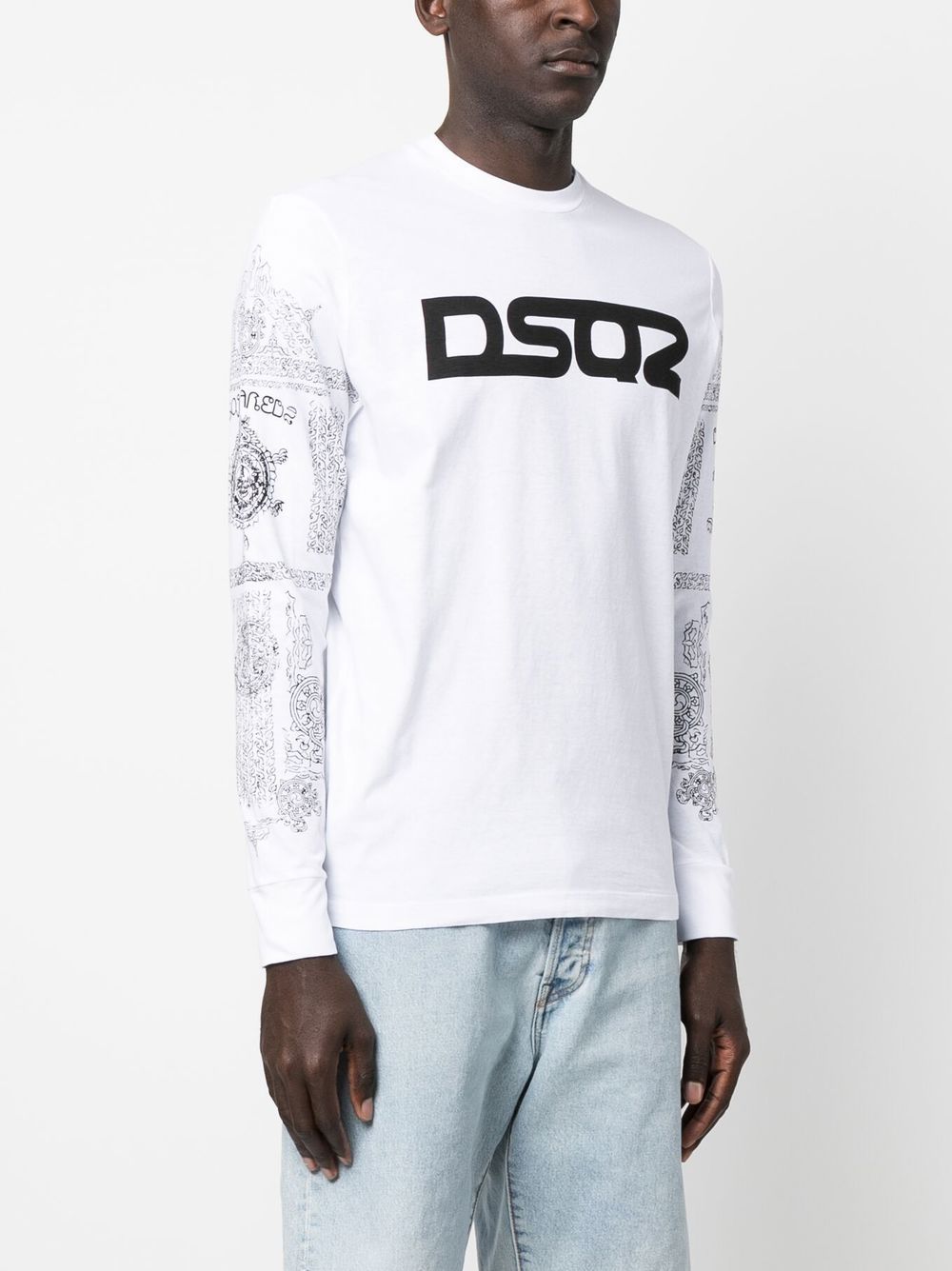 Disqued DSQUARED2 distressed-logo-print sweatshirt Men