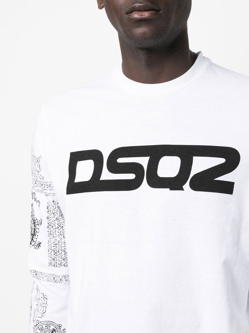 Disqued DSQUARED2 distressed-logo-print sweatshirt Men